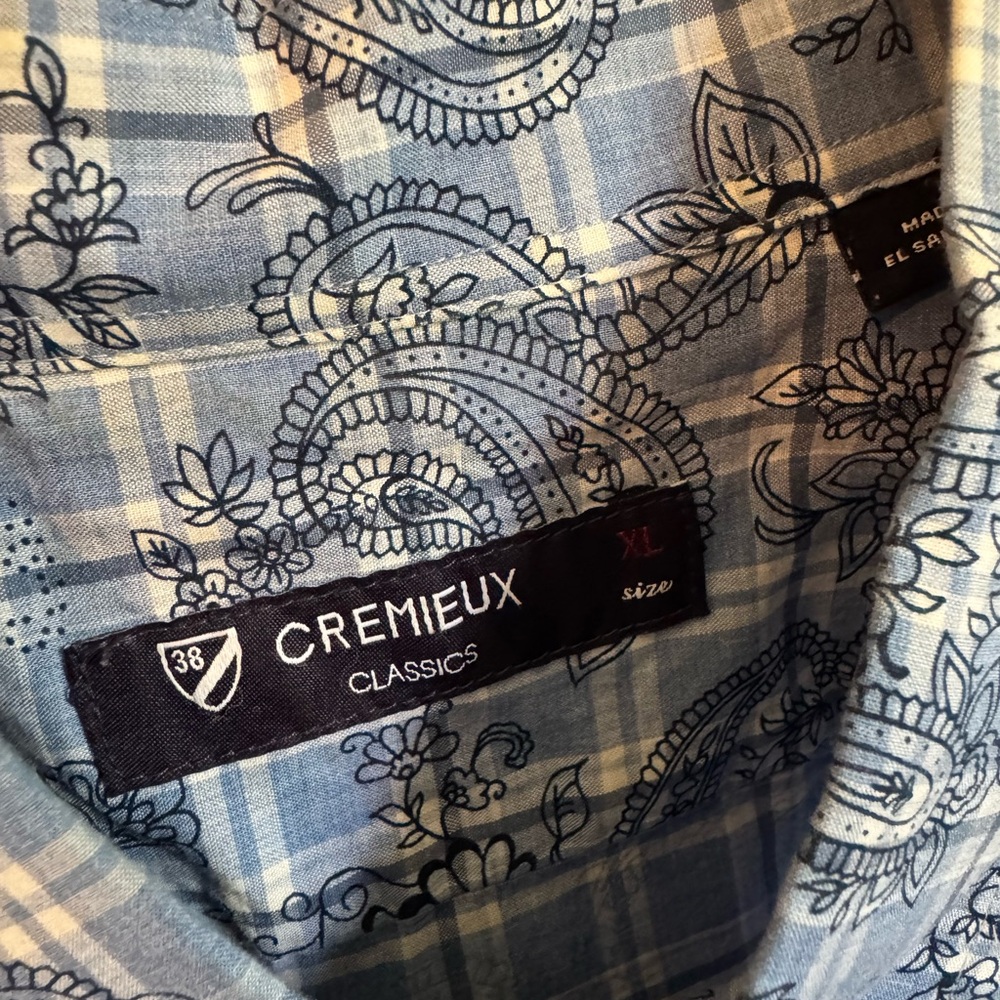 Daniel Cremieux Light Blue Patterned Button-Down … - image 2